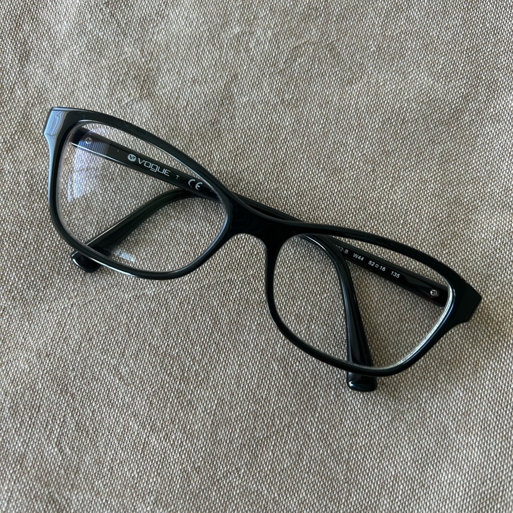 Vogue Glossy Black Cat-Eye Rx Glasses